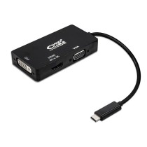 Conversor Nanocable 10.16.4301-BK/ USB Tipo-C Macho - VGA Hembra/ DVI Hembra/ HDMI Hembra/ 10cm/ Negro | NANO CABLE