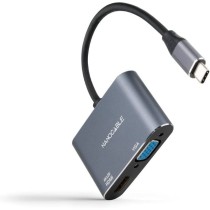 Conversor Nanocable 10.16.4303/ USB Tipo-C Macho/ HDMI Hembra - VGA Hembra/ 15cm/ Gris | NANO CABLE