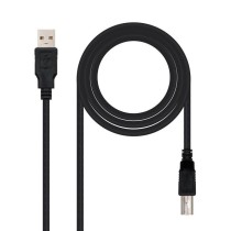 Cable USB 2.0 Impresora Nanocable 10.01.0104-BK/ USB Tipo-B Macho - USB Macho/ 3m/ Negro | NANO CABLE