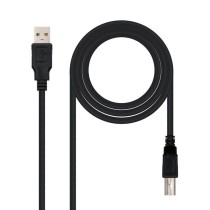 Cable USB 2.0 Impresora Nanocable 10.01.0105-BK/ USB Tipo-B Macho - USB Macho/ 4.5m/ Negro | NANO CABLE