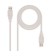 Cable USB 2.0 Nanocable 10.01.0302/ USB Macho - USB Macho/ 1m/ Beige | NANO CABLE