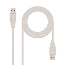 Cable USB 2.0 Nanocable 10.01.0304/ USB Macho - USB Macho/ 3m/ Beige | NANO CABLE