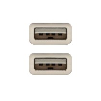 Cable USB 2.0 Nanocable 10.01.0304/ USB Macho - USB Macho/ 3m/ Beige | NANO CABLE