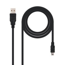 Cable USB 2.0 Nanocable 10.01.0400/ USB Macho - MiniUSB Macho/ 50cm/ Negro | NANO CABLE