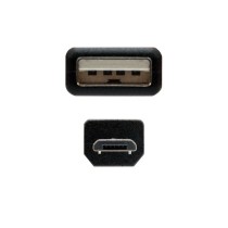 Cable USB 2.0 Nanocable 10.01.0500/ USB Macho - MicroUSB Macho/ 80cm/ Negro | NANO CABLE
