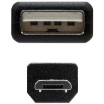 Cable USB 2.0 Nanocable 10.01.0501/ USB Macho - MicroUSB Macho/ 1.8m/ Negro | NANO CABLE