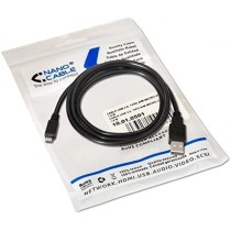Cable USB 2.0 Nanocable 10.01.0501/ USB Macho - MicroUSB Macho/ 1.8m/ Negro | NANO CABLE