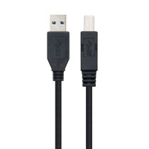 Cable USB 3.0 Impresora Nanocable 10.01.0802-BK/ USB Tipo-B Macho - USB Macho/ 2m/ Negro | NANO CABLE