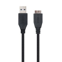 Cable USB 3.0 Nanocable 10.01.1101-BK/ USB Macho - MicroUSB Macho/ 1m/ Negro | NANO CABLE