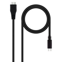 Cable USB 3.0 Tipo-C Nanocable 10.01.1201-BK/ USB Tipo-C Macho - MicroUSB Macho/ 5Gbps/ 1m/ Negro | NANO CABLE