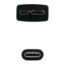 Cable USB 3.0 Tipo-C Nanocable 10.01.1201-BK/ USB Tipo-C Macho - MicroUSB Macho/ 5Gbps/ 1m/ Negro | NANO CABLE
