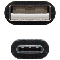 Cable USB 2.0 Tipo-C Nanocable 10.01.2100/ USB Tipo-C Macho - USB Macho/ 480Mbps/ 50cm/ Negro | NANO CABLE