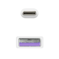 Cable USB 2.0 Nanocable 10.01.2100-W/ USB Tipo-C Macho - USB Macho/ 480Mbps/ 50cm/ Blanco | NANO CABLE