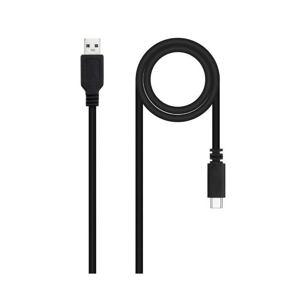 Cable USB 2.0 Nanocable 10.01.2101-L150/ USB Tipo-C Macho - USB Macho/ 480Mbps/ 1.5m/ Negro | NANO CABLE
