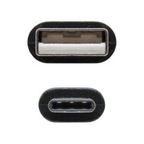 Cable USB 2.0 Nanocable 10.01.2103/ USB Macho - USB Tipo-C Macho/ 480Mbps/ 3m/ Negro | NANO CABLE