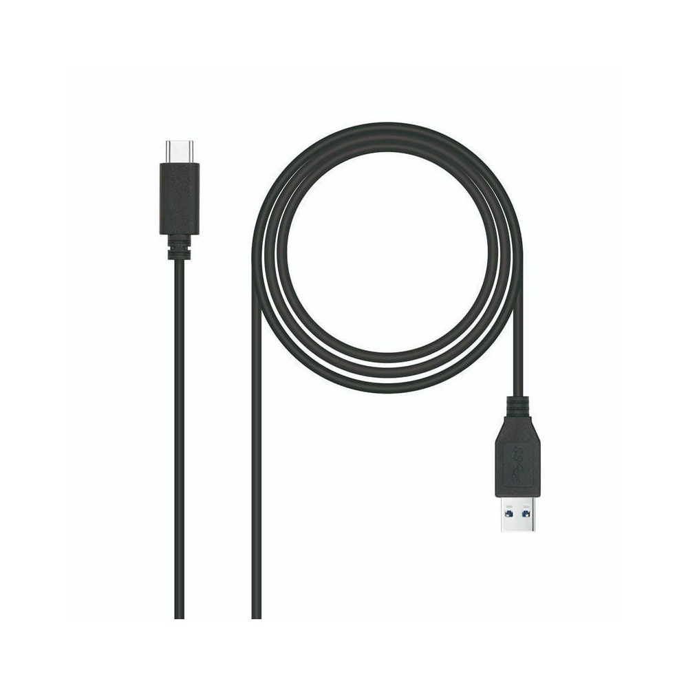 Cable USB 3.1 Tipo-C Nanocable 10.01.4001-L150/ USB Tipo-C Macho - USB Macho/ 10Gbps/ 1.5m/ Negro | NANO CABLE