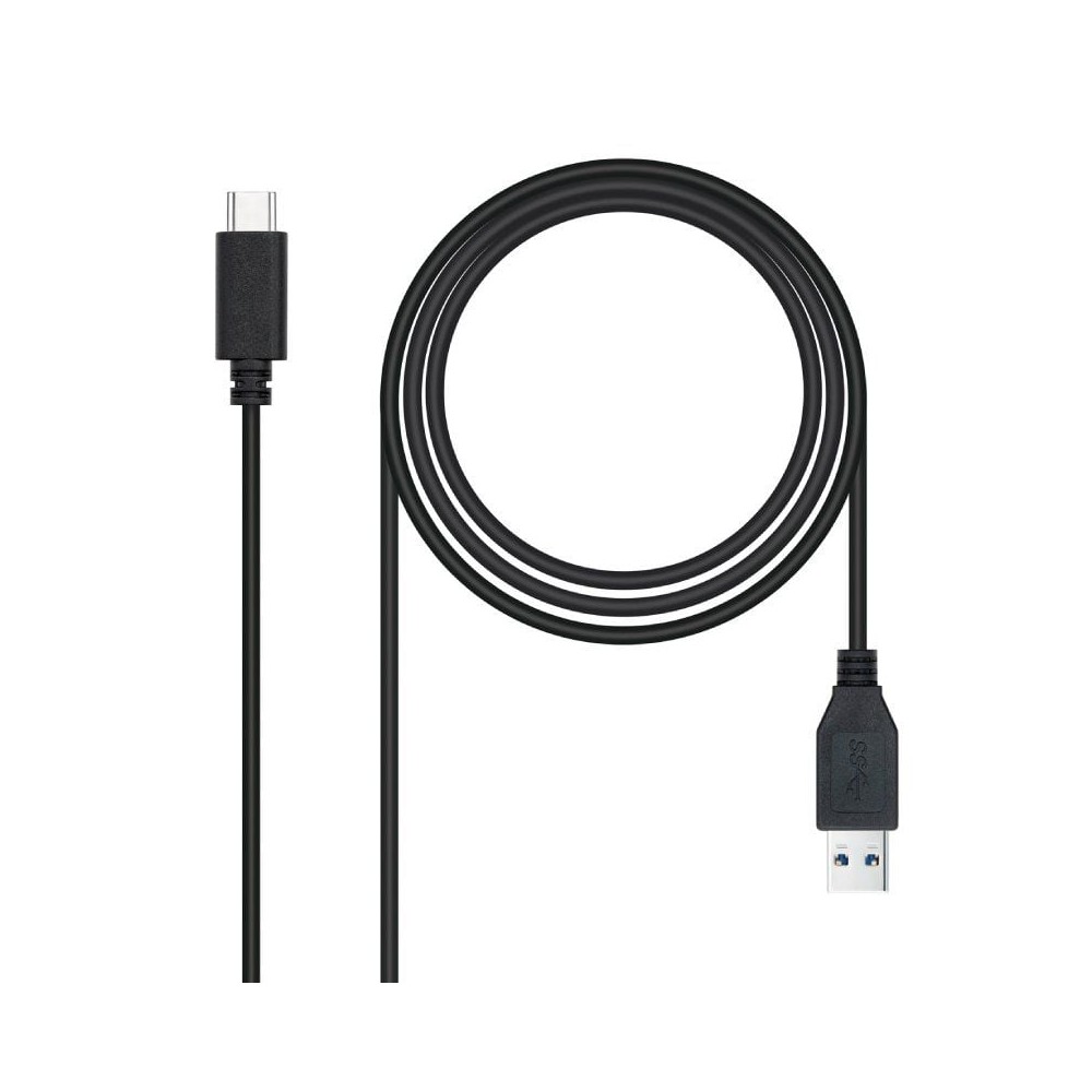 Cable USB 3.1 Tipo-C Nanocable 10.01.4002/ USB Tipo-C Macho - USB Macho/ 10Gbps/ 2m/ Negro | NANO CABLE