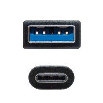 Cable USB 3.1 Tipo-C Nanocable 10.01.4002/ USB Tipo-C Macho - USB Macho/ 10Gbps/ 2m/ Negro | NANO CABLE
