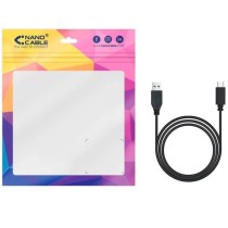 Cable USB 3.1 Tipo-C Nanocable 10.01.4002/ USB Tipo-C Macho - USB Macho/ 10Gbps/ 2m/ Negro | NANO CABLE