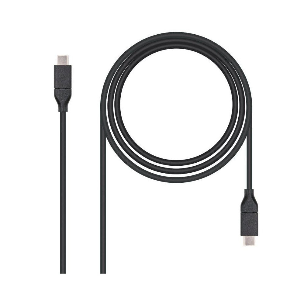 Cable USB 3.1 Nanocable 10.01.4101/ USB Tipo-C Macho - USB Tipo-C Macho/ 1m/ Negro | NANO CABLE