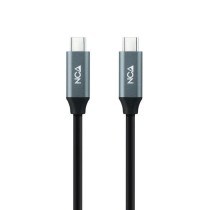 Cable USB 3.2 Tipo-C Nanocable 10.01.4303/ USB Tipo-C Macho - USB Tipo-C Macho/ 3m/ Gris y Negro | NANO CABLE