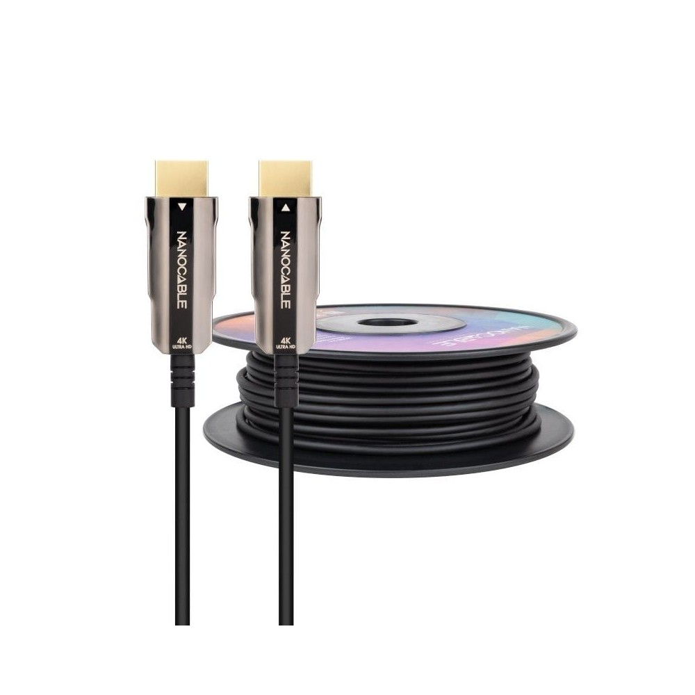 Cable HDMI 2.0 AOC 4K Nanocable 10.15.2030/ HDMI Macho - HDMI Macho/ 30m/ Negro | NANO CABLE
