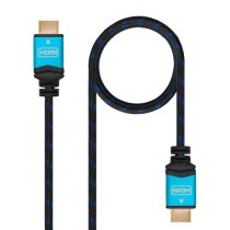 Cable HDMI 2.0 4K Nanocable 10.15.3702/ HDMI Macho - HDMI Macho/ 2m/ Negro/ Azul | NANO CABLE