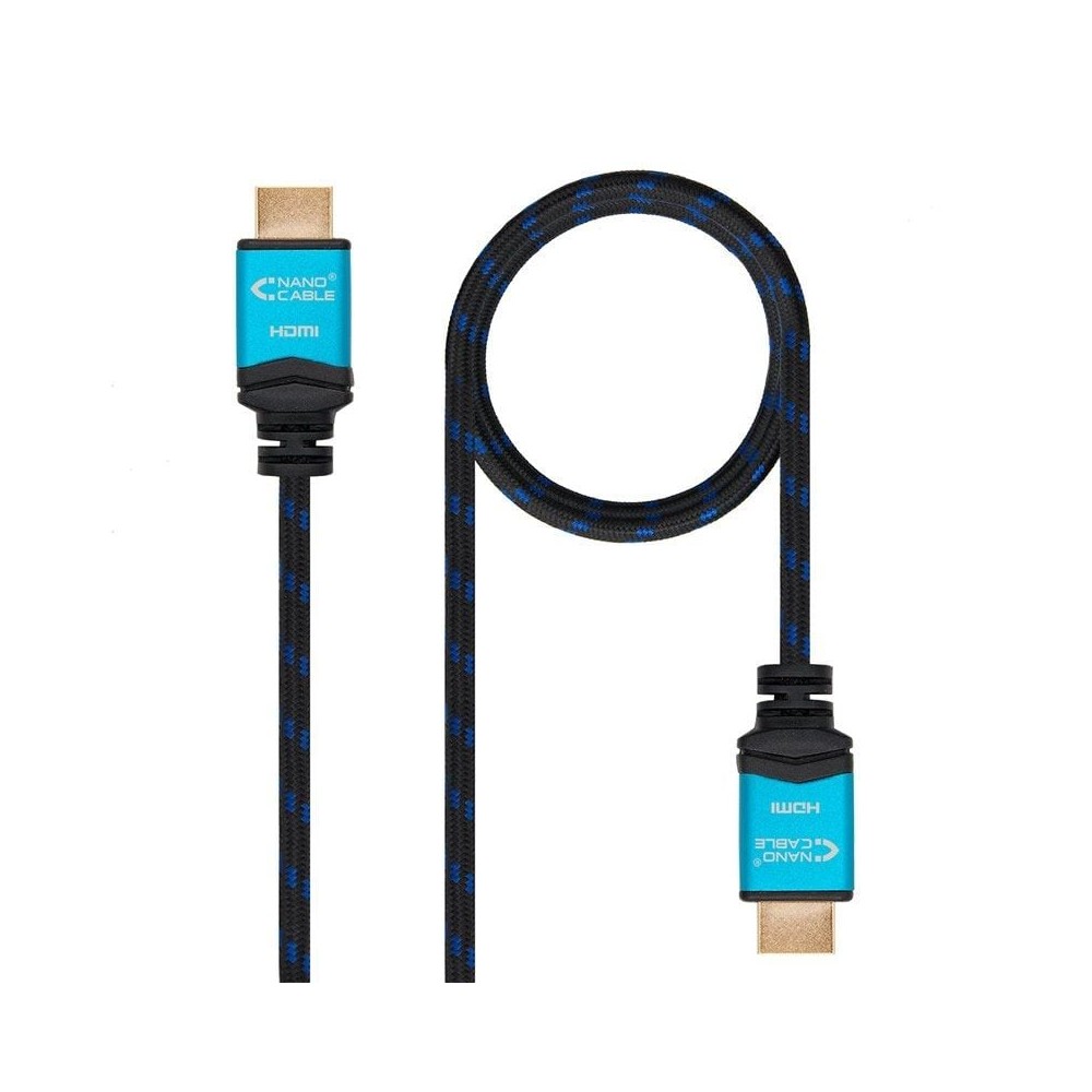 Cable HDMI 2.0 4K Nanocable 10.15.3705/ HDMI Macho - HDMI Macho/ 5m/ Negro/ Azul | NANO CABLE