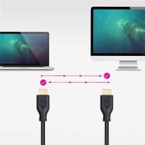 Cable HDMI 2.0 4K CCS Nanocable 10.15.3900/ HDMI Macho - HDMI Macho/ 50cm/ Negro | NANO CABLE