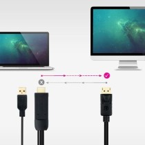 Cable Conversor Nanocable 10.15.4352/ HDMI Macho - DisplayPort Macho/ 1.8m/ Negro | NANO CABLE