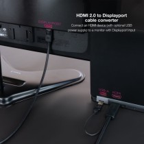 Cable Conversor Nanocable 10.15.4352/ HDMI Macho - DisplayPort Macho/ 1.8m/ Negro | NANO CABLE