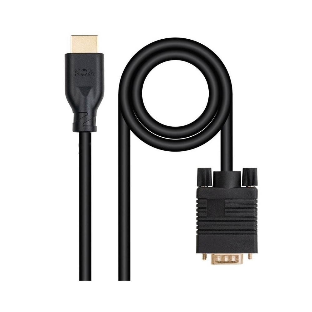 Cable Conversor Nanocable 10.15.4602/ VGA Macho - HDMI 8K Macho/ 1.8m/ Negro | NANO CABLE