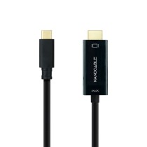 Cable Conversor Nanocable 10.15.5133/ USB Tipo-C Macho - HDMI Macho/ 3m/ Negro | NANO CABLE