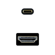 Cable Conversor Nanocable 10.15.5133/ USB Tipo-C Macho - HDMI Macho/ 3m/ Negro | NANO CABLE