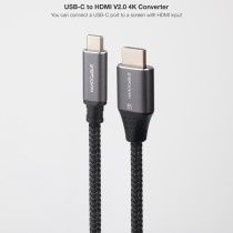 Cable Conversor Nanocable 10.15.5262/ USB Tipo-C Macho - HDMI Macho/ 1.8m/ Negro | NANO CABLE