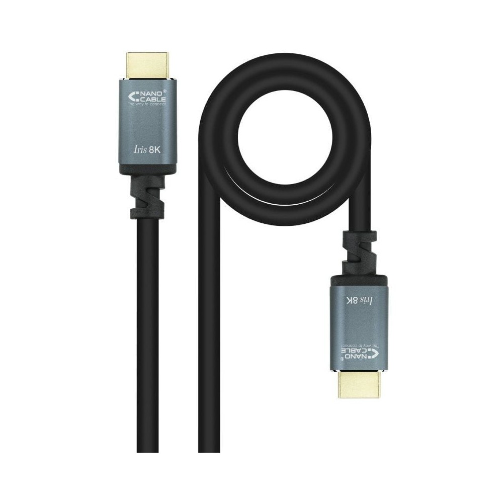 Cable HDMI 2.1 IRIS 8K Nanocable 10.15.8005/ HDMI Macho - HDMI Macho/ 5m/ Negro | NANO CABLE