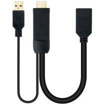 Cable Conversor Nanocable 10.16.0205/ HDMI Macho - DisplayPort Hembra/ 20cm/ Negro | NANO CABLE