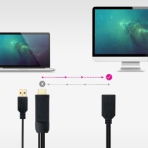 Cable Conversor Nanocable 10.16.0205/ HDMI Macho - DisplayPort Hembra/ 20cm/ Negro | NANO CABLE
