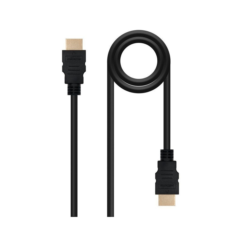 Cable HDMI 1.4 Nanocable 10.15.1700/ HDMI Macho - HDMI Macho/ 1m/ Negro | NANO CABLE