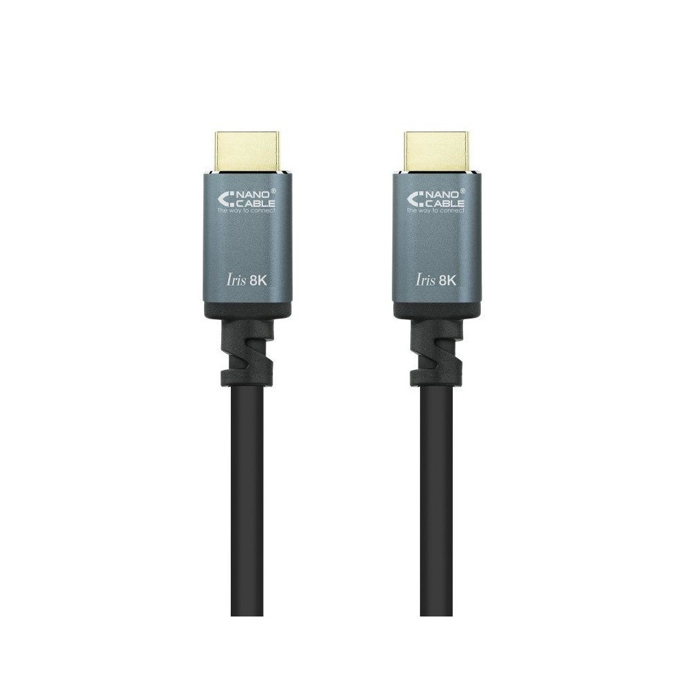 Cable HDMI 2.1 8K Nanocable 10.15.8002/ HDMI Macho - HDMI Macho/ 2m/ Negro | NANO CABLE