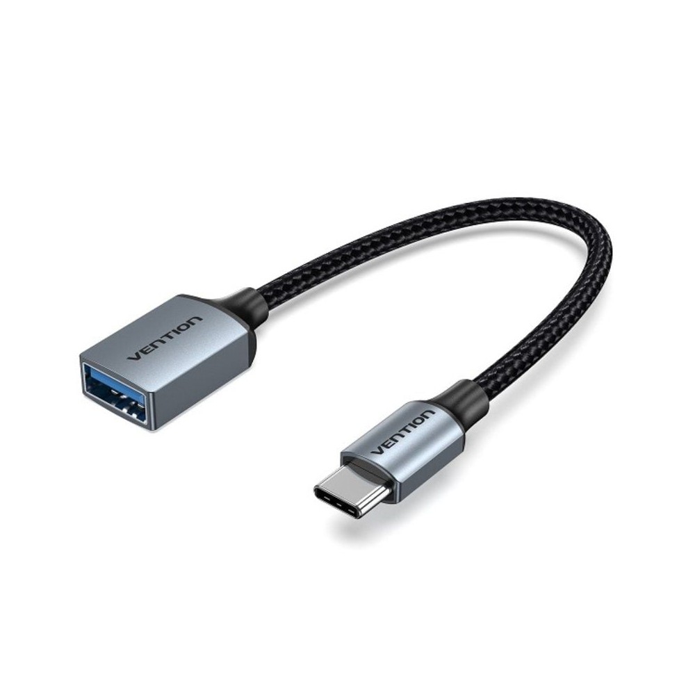 Cable USB 2.0 Tipo-C Vention CCXHB/ USB Tipo-C Macho - USB Hembra/ 15cm