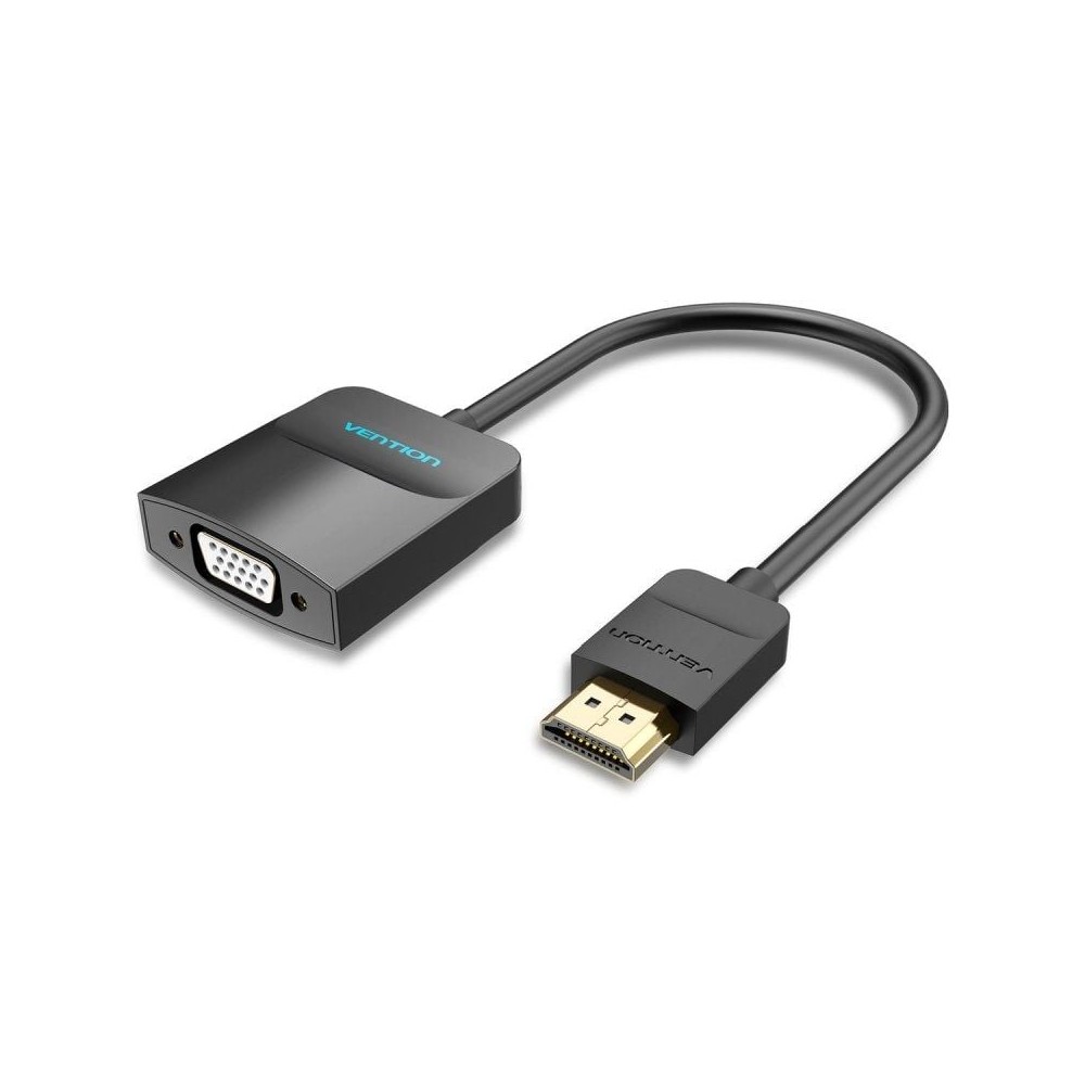 Conversor Vention 42161 HDMI Macho - VGA Hembra - Jack 3.5 Hembra/ 15cm/ Negro