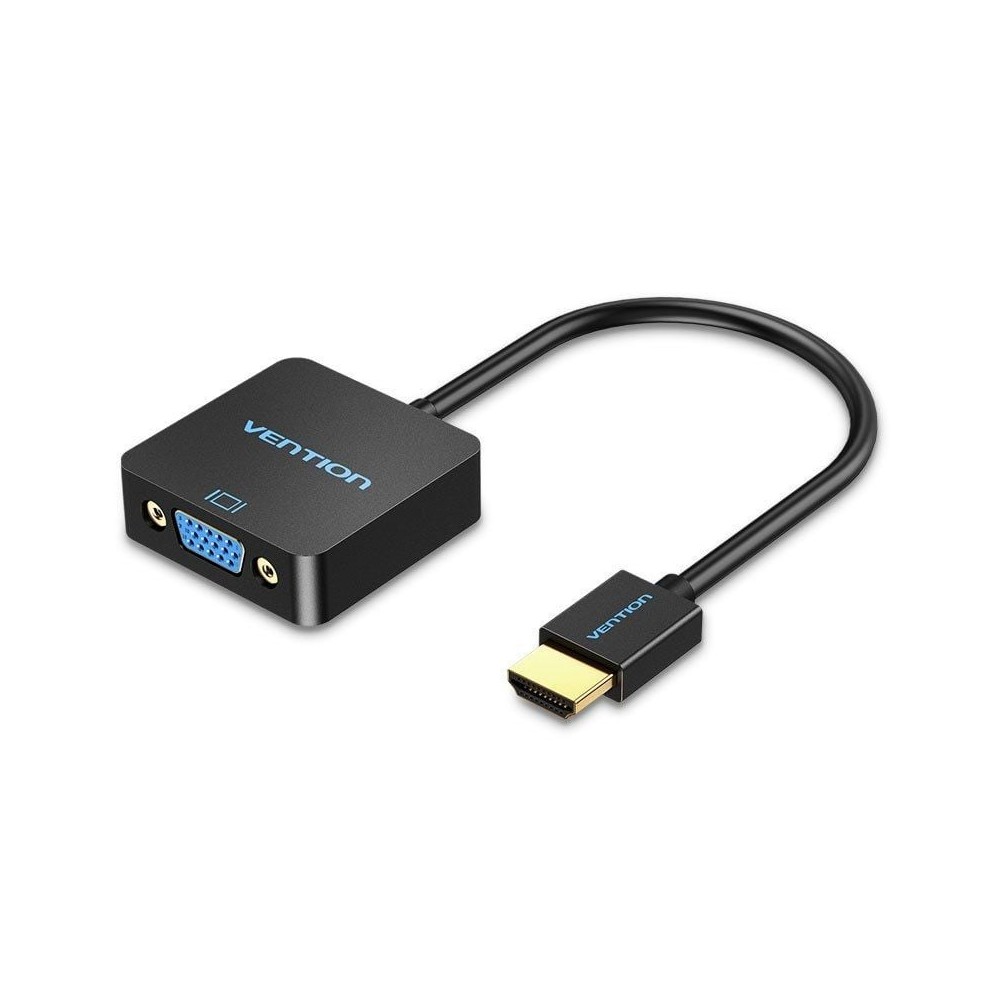 Conversor Vention ACPBB/ HDMI Macho - VGA Hembra/ 15cm/ Negro