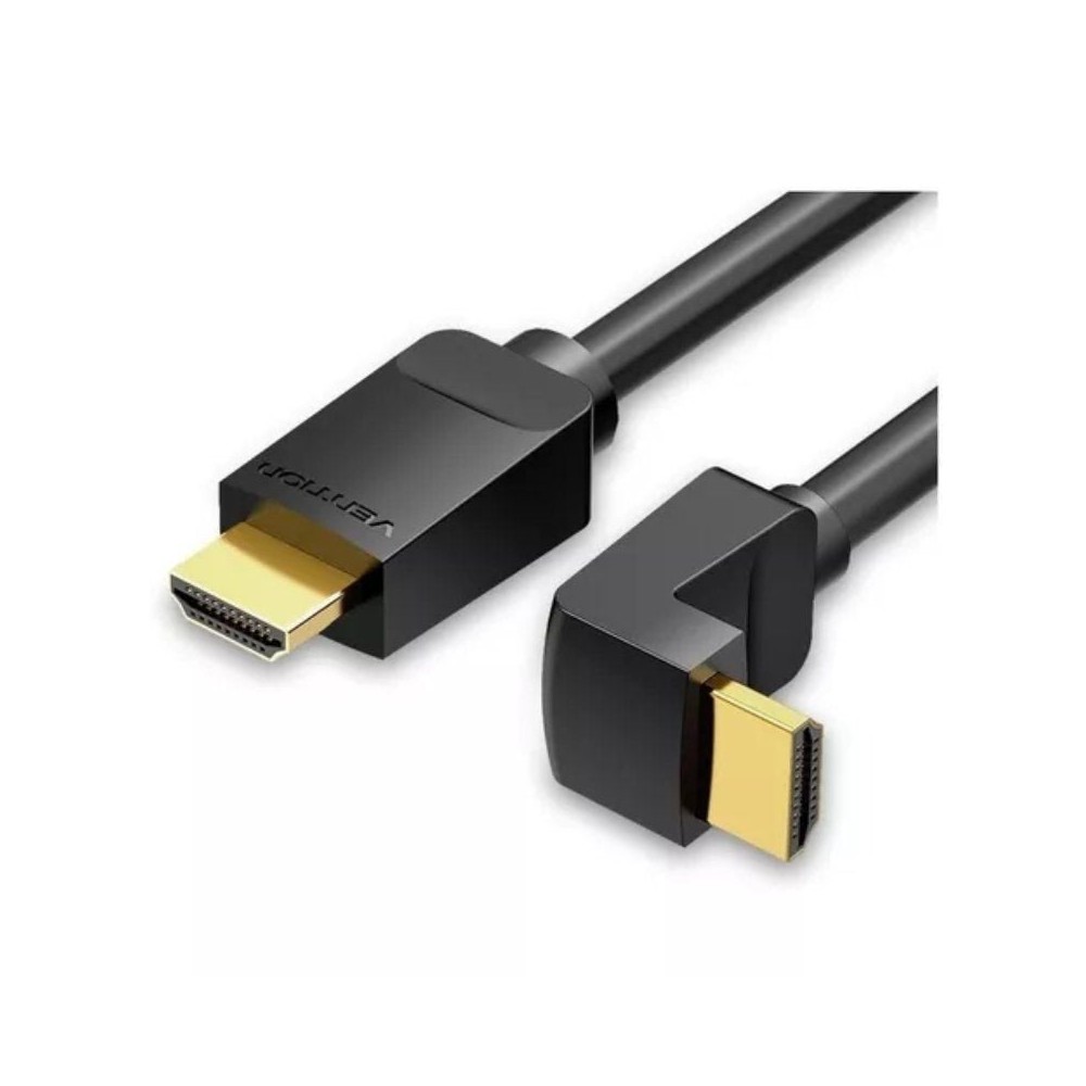 Cable HDMI 2.0 4K Acodado 90º Vention AARBH/ HDMI Macho - HDMI Macho/ 2m/ Negro