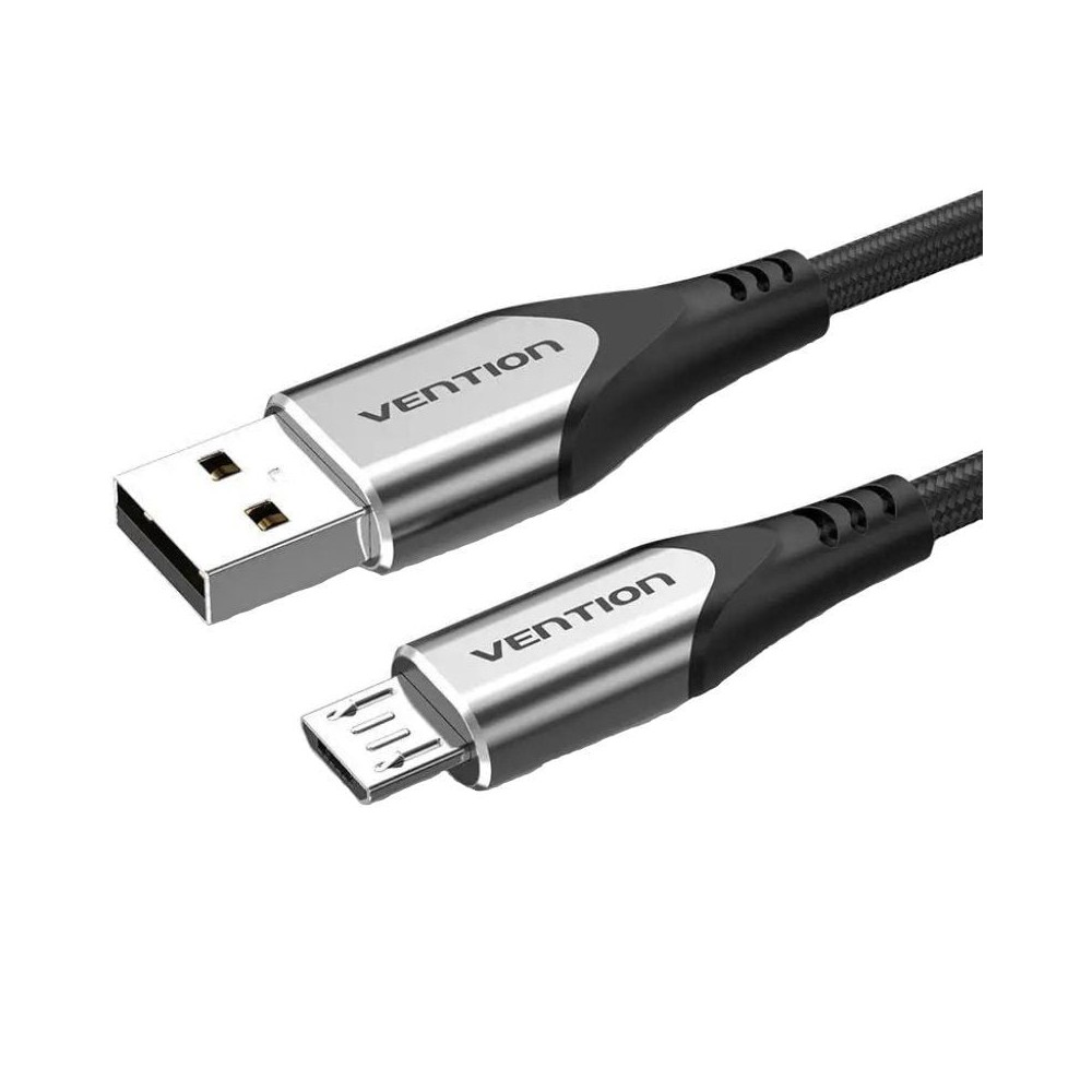 Cable USB 2.0 Vention COAHG/ USB Macho - MicroUSB Macho/ 480Mbps/ 1.5m/ Gris