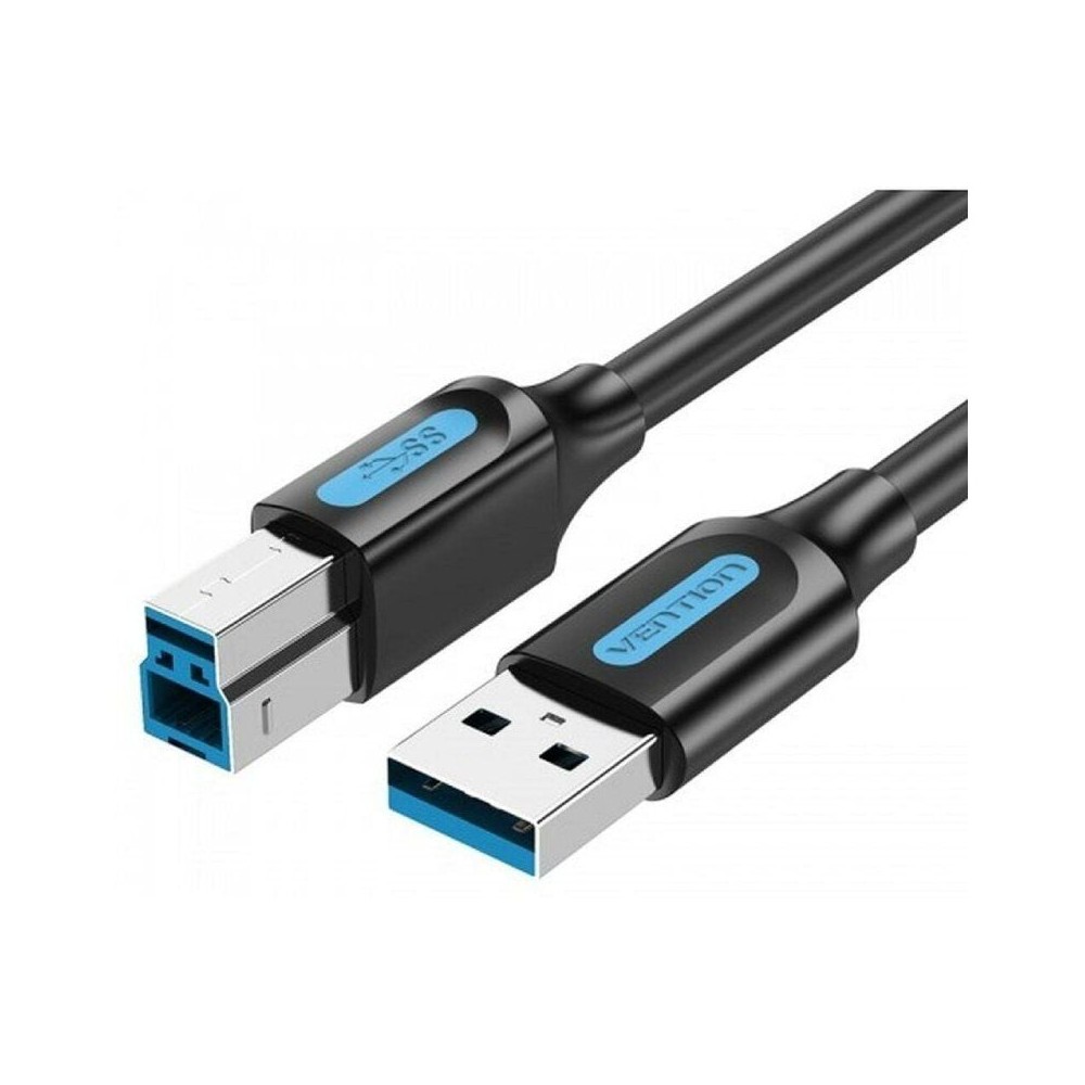 Cable USB 3.0 Vention COOBF/ USB Tipo-B Macho - USB Macho/ 5Gbps/ 1m/ Negro