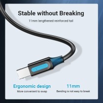 Cable USB 2.0 Impresora Vention COQBH/ USB Tipo-B Macho - USB Macho/ 480Mbps/ 2m/ Negro