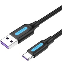Cable USB 2.0 Tipo-C Vention CORBC/ USB Macho - USB Tipo-C Macho/ 480Mbps/ 25cm/ Negro