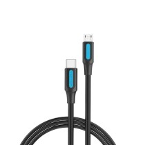 Cable USB 2.0 Tipo-C Vention COVBH/ USB Tipo-C Macho - MicroUSB Macho/ 480Mbps/ 2m/ Negro