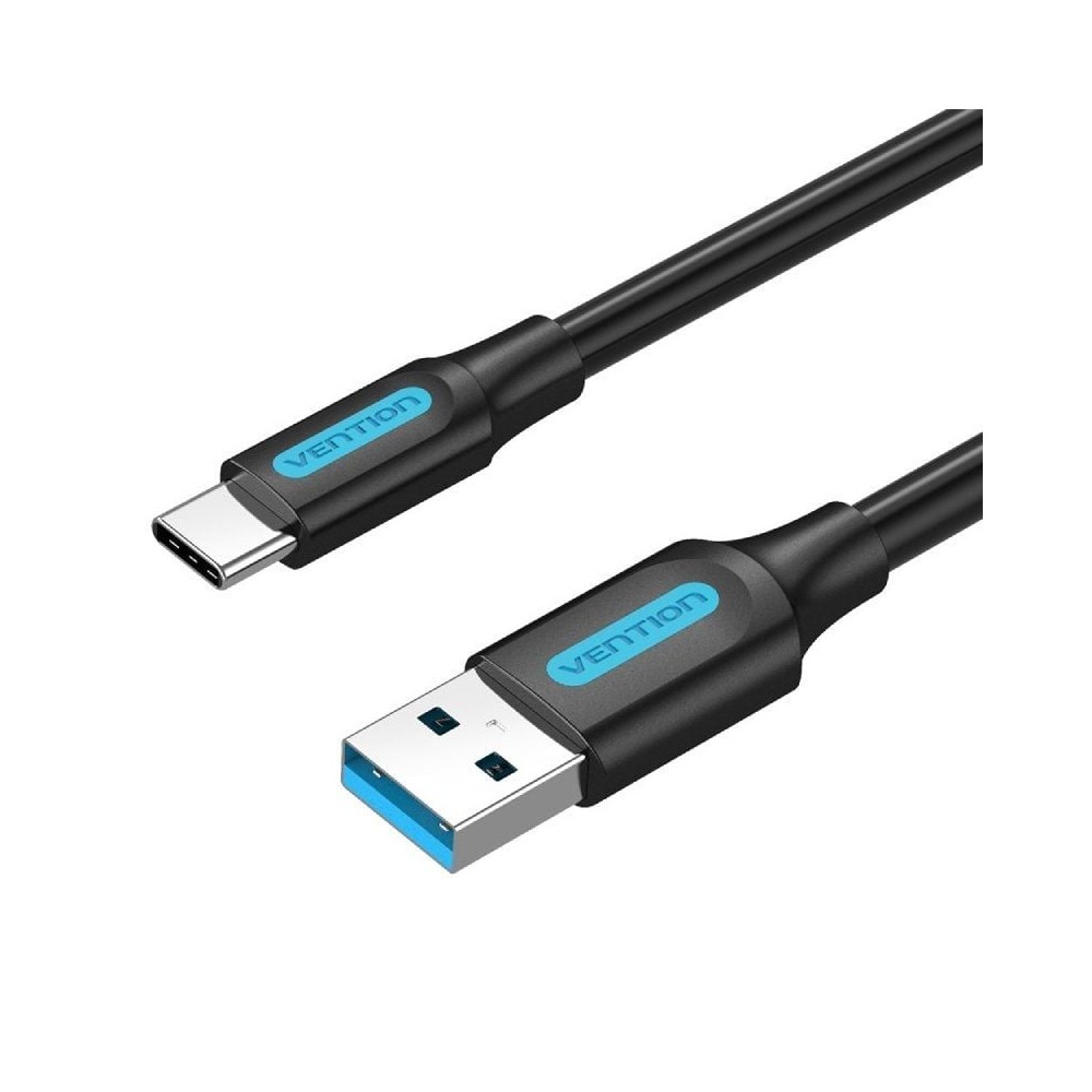 Cable USB 3.0 Tipo-C Vention COZBF/ USB Macho - USB Tipo-C Macho/ 5Gbps/ 1m/ Negro